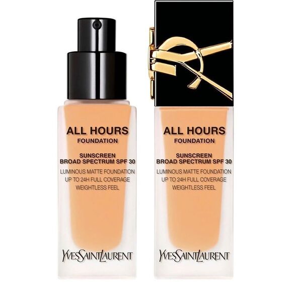 NIB- YVES SAINT LAURENT ALL HOURS FOUNDATION: SHADE IS LIGHT WARM 8